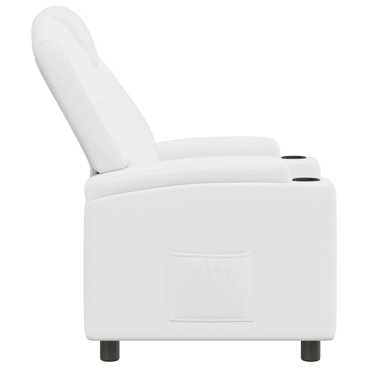 vidaXL Recliner Chair White 75 x 95 x 106 cm Fabric