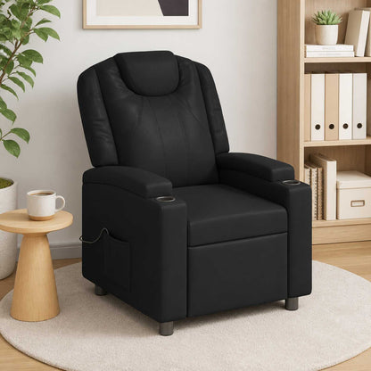 vidaXL Recliner Massage Chair Black 75 x 95 x 106 cm Fabric