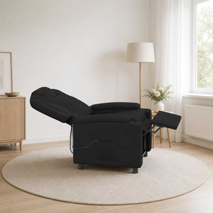 vidaXL Recliner Massage Chair Black 75 x 95 x 106 cm Fabric