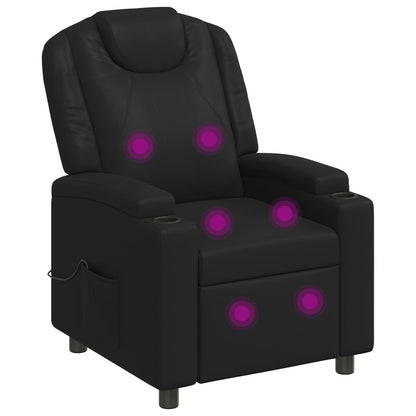 vidaXL Recliner Massage Chair Black 75 x 95 x 106 cm Fabric