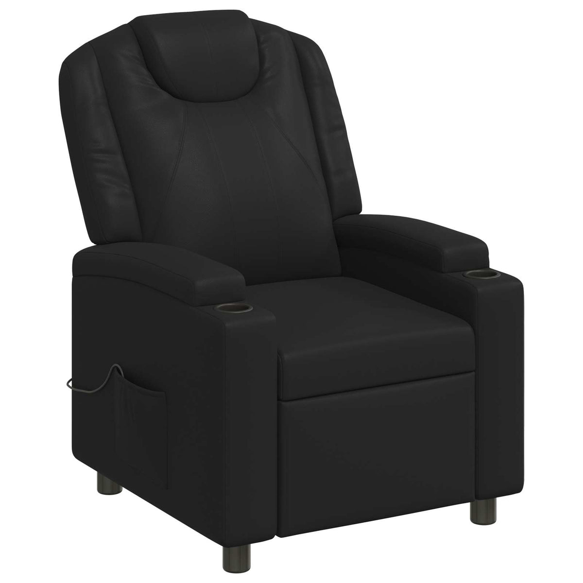 vidaXL Recliner Massage Chair Black 75 x 95 x 106 cm Fabric