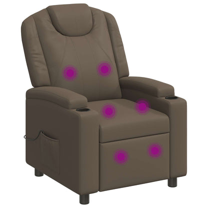 vidaXL Recliner Massage Chair Grey 75 x 95 x 106 cm Fabric