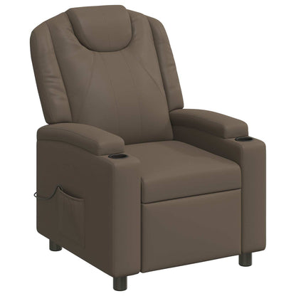 vidaXL Recliner Massage Chair Grey 75 x 95 x 106 cm Fabric