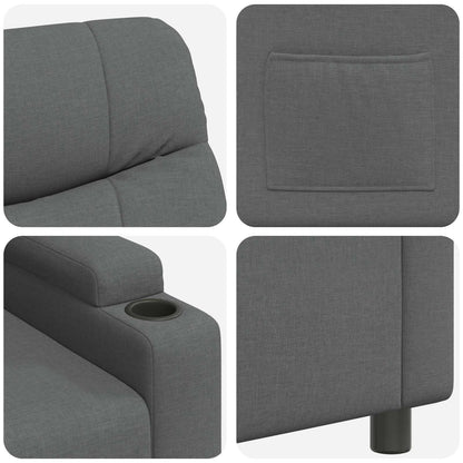 vidaXL Recliner Chair Dark Grey 75 x 93 x 102 cm Fabric