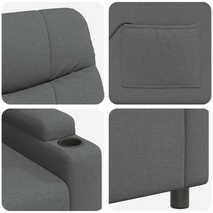 vidaXL Recliner Massage Chair Dark Grey 75 x 93 x 102 cm Fabric