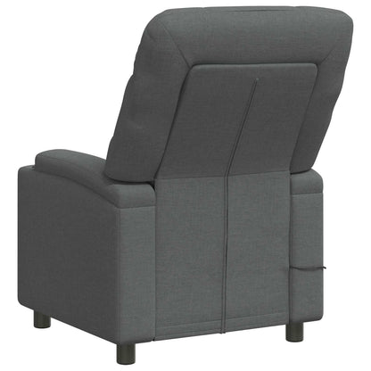 vidaXL Recliner Massage Chair Dark Grey 75 x 93 x 102 cm Fabric