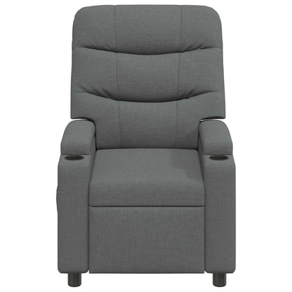 vidaXL Recliner Massage Chair Dark Grey 75 x 93 x 102 cm Fabric