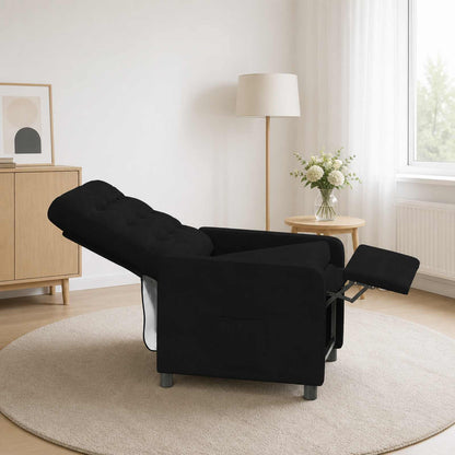 vidaXL Recliner Chair Black 65 x 93 x 102 cm Fabric