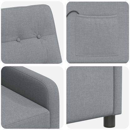 vidaXL Recliner Massage Chair Light Grey 65 x 93 x 102 cm Fabric