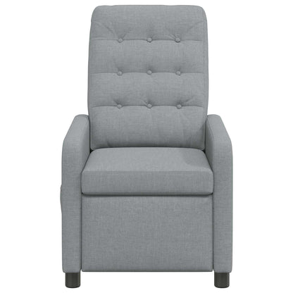 vidaXL Recliner Massage Chair Light Grey 65 x 93 x 102 cm Fabric