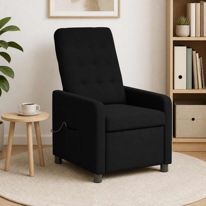 vidaXL Recliner Massage Chair Black 65 x 93 x 102 cm Fabric