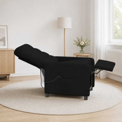 vidaXL Recliner Massage Chair Black 65 x 93 x 102 cm Fabric