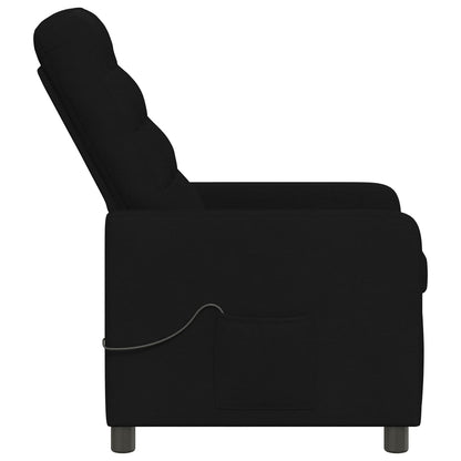 vidaXL Recliner Massage Chair Black 65 x 93 x 102 cm Fabric