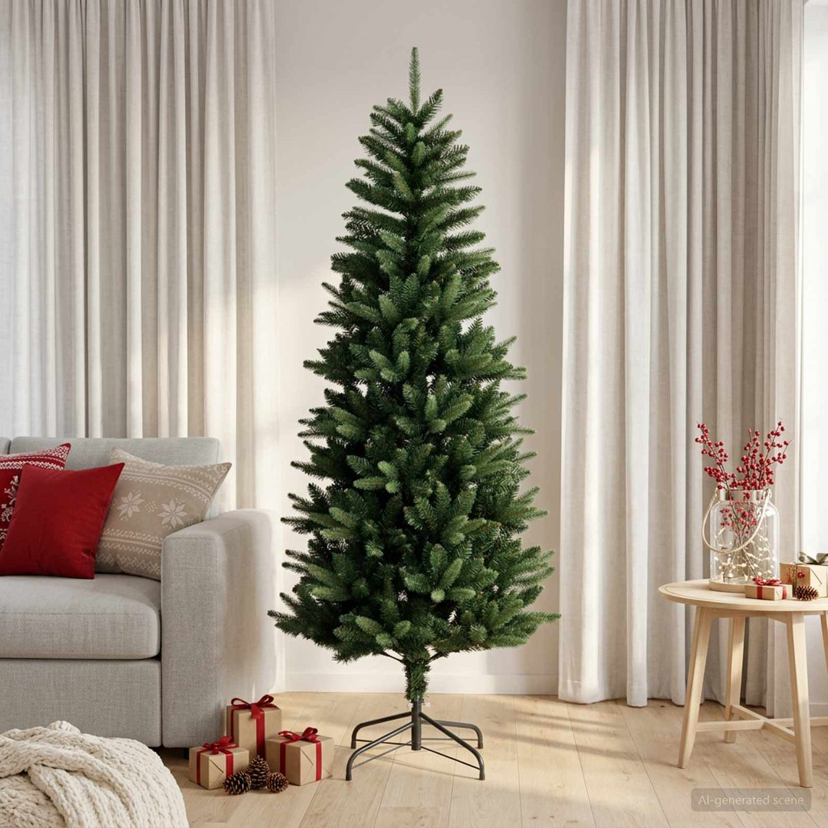 vidaXL Artificial Hinged Christmas Tree 120 cm PVC Green