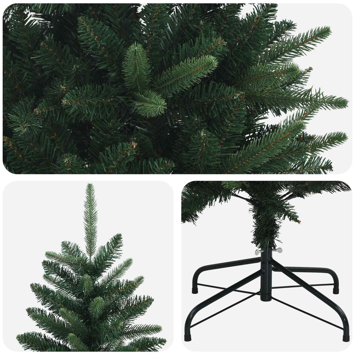 vidaXL Artificial Hinged Christmas Tree 240 cm PE and PVC Green