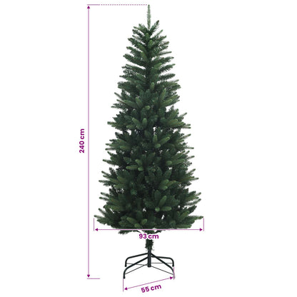 vidaXL Artificial Hinged Christmas Tree 240 cm PE and PVC Green