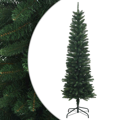 vidaXL Artificial Slim Christmas Tree 120 cm PE and PVC Green