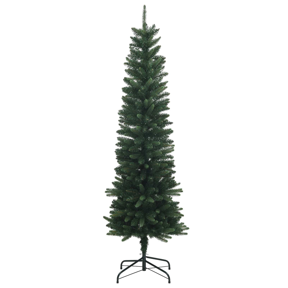 vidaXL Artificial Slim Christmas Tree 180 cm PE and PVC Green