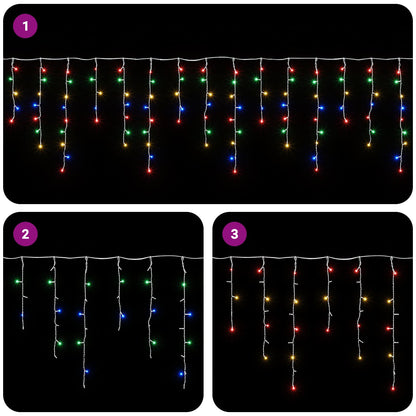vidaXL Curtain Lights 210 LEDs Multicolour 500 x 72 cm