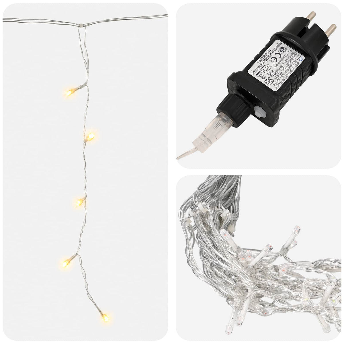 vidaXL Curtain Lights 798 LEDs Warm White 2000 x 72 cm