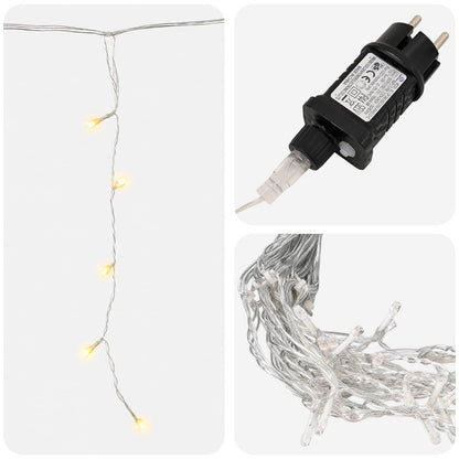 vidaXL Curtain Lights 798 LEDs Warm White 2000 x 72 cm