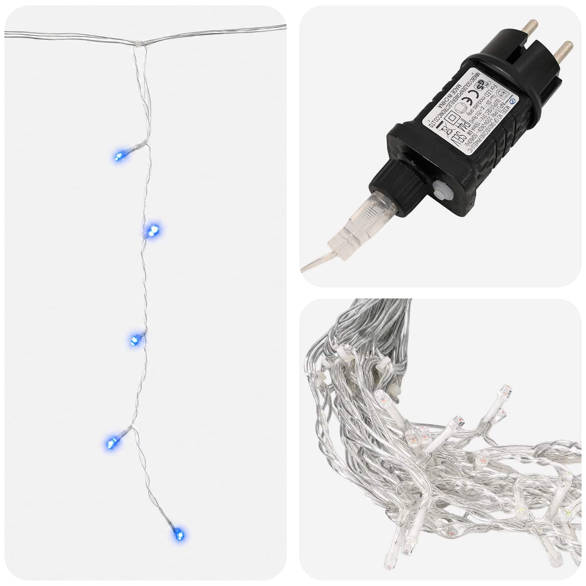 vidaXL Curtain Lights 798 LEDs Blue 2000 x 72 cm