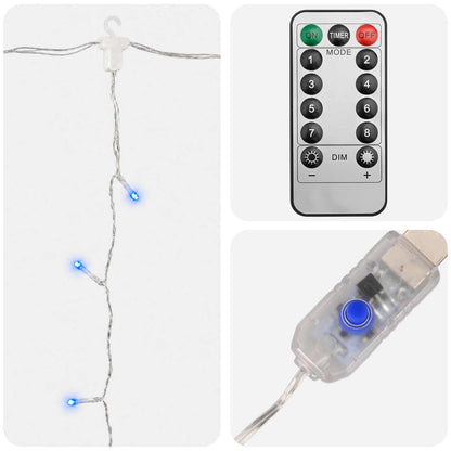vidaXL Curtain Lights 300 LEDs Blue 300 x 300 cm