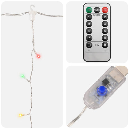 vidaXL Curtain Lights 300 LEDs Multicolour 300 x 300 cm