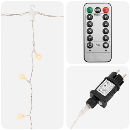 vidaXL Curtain Lights 600 LEDs Warm White 600 x 300 cm