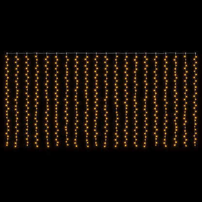 vidaXL Curtain Lights 600 LEDs Warm White 600 x 300 cm