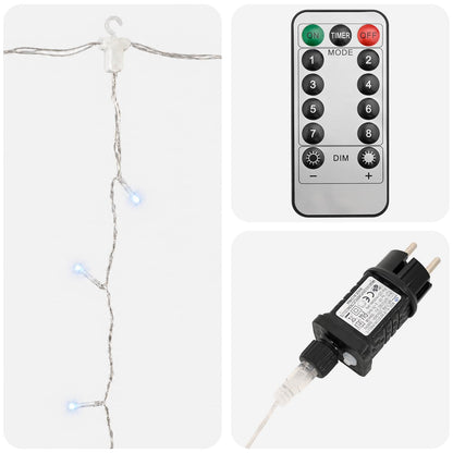 vidaXL Curtain Lights 600 LEDs Cold White 600 x 300 cm