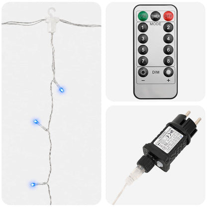 vidaXL Curtain Lights 600 LEDs Blue 600 x 300 cm