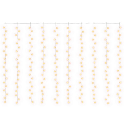 vidaXL Curtain Lights 200 LEDs Warm White 300 x 200 cm