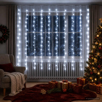 vidaXL Curtain Lights 200 LEDs Cold White 300 x 200 cm