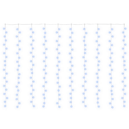 vidaXL Curtain Lights 200 LEDs Blue 300 x 200 cm