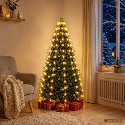 vidaXL Christmas Tree Lights 150 LEDs Warm White 150 cm