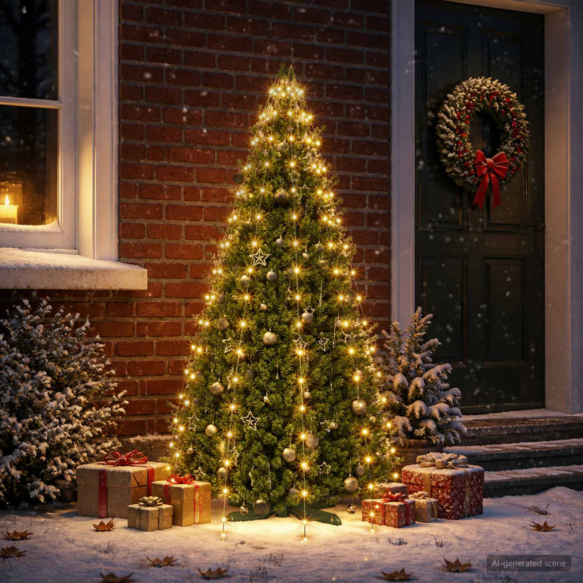 vidaXL Christmas Tree Lights 180 LEDs Warm White 180 cm