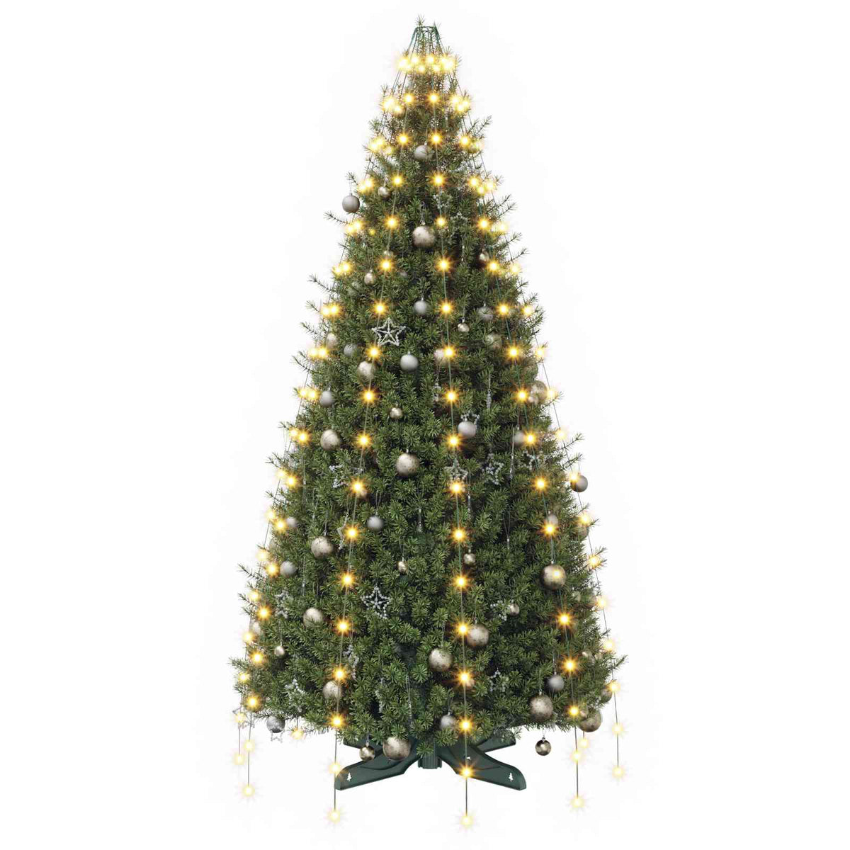 vidaXL Christmas Tree Lights 180 LEDs Warm White 180 cm