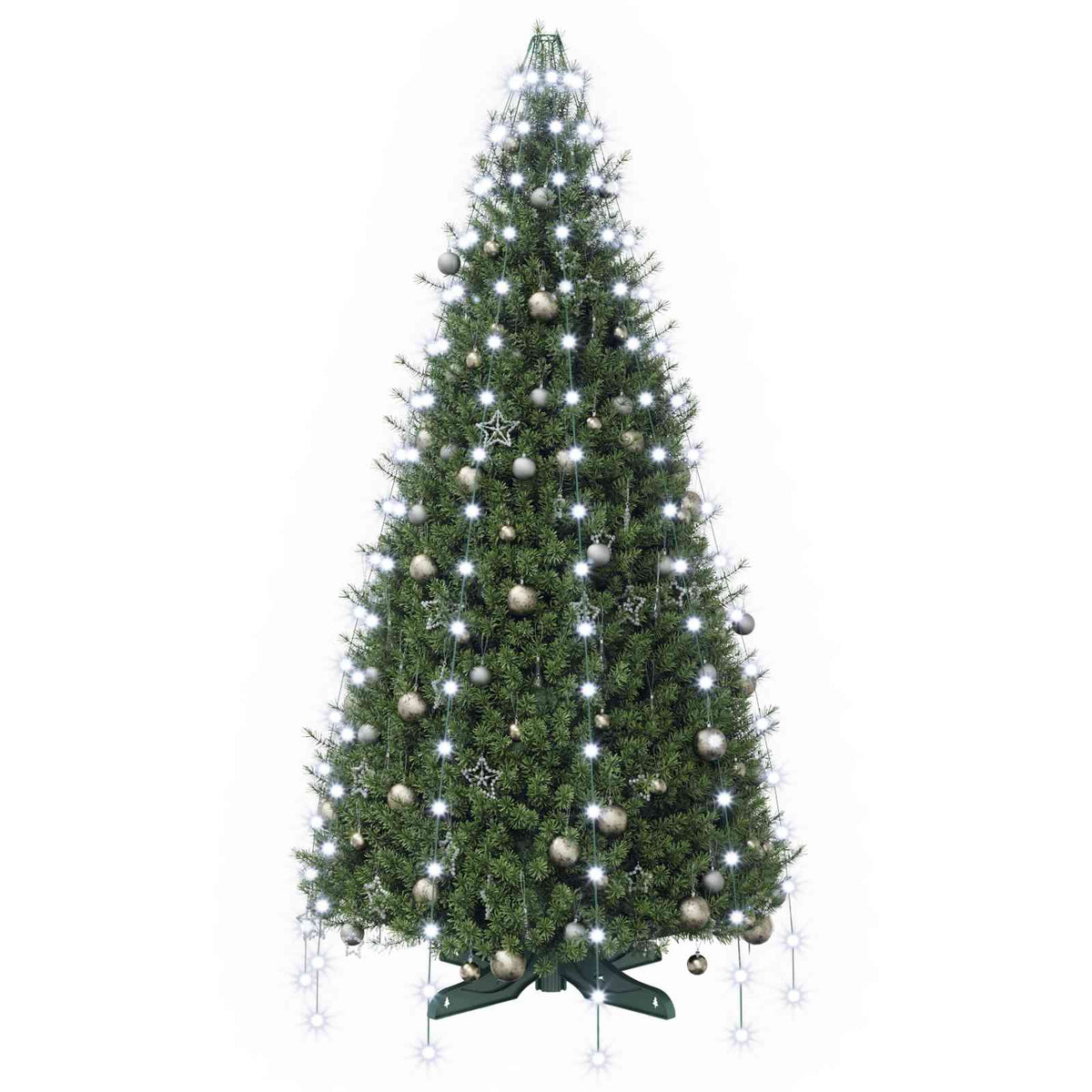 vidaXL Christmas Tree Lights 180 LEDs Cold White 180 cm