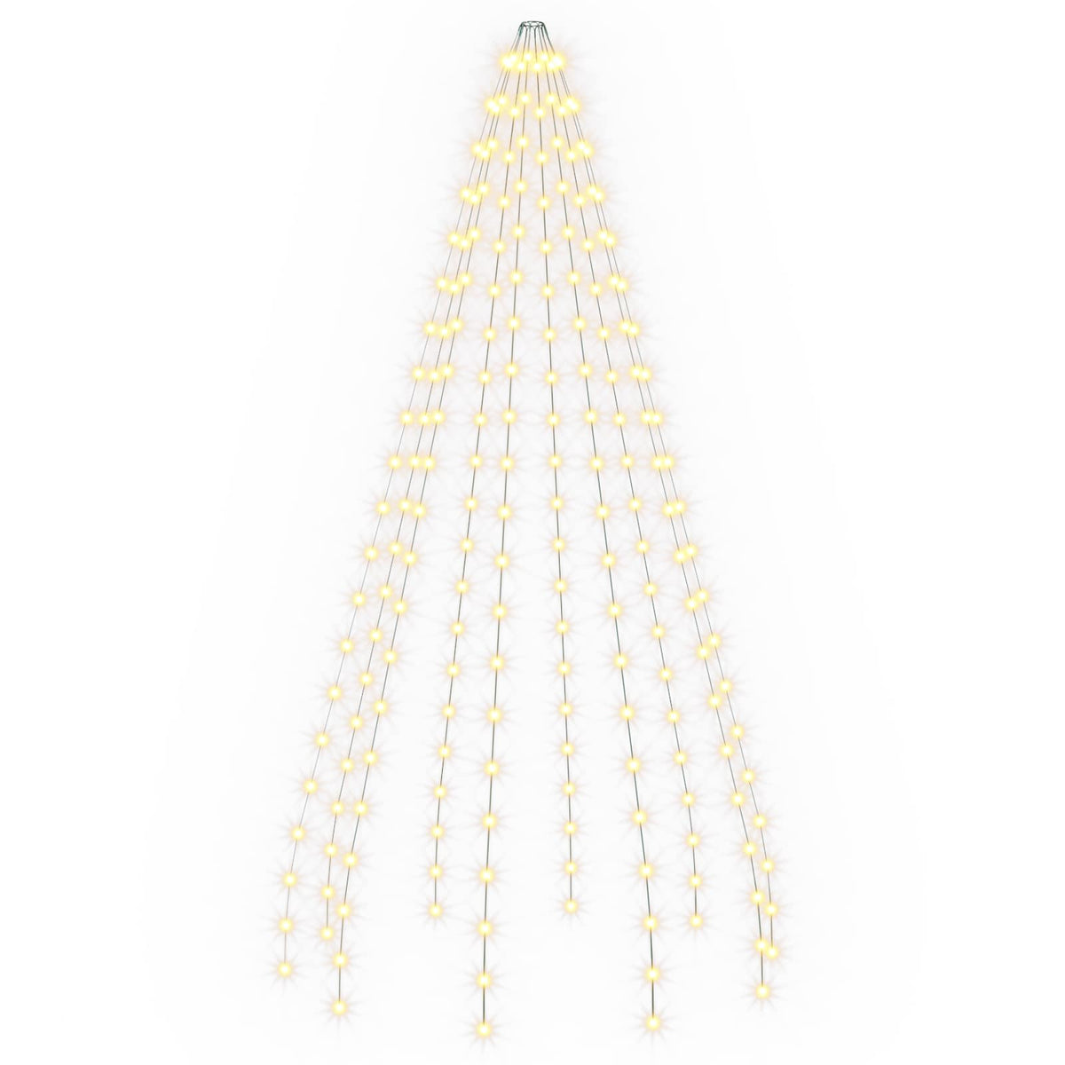 vidaXL Christmas Tree Lights 210 LEDs Warm White 210 cm