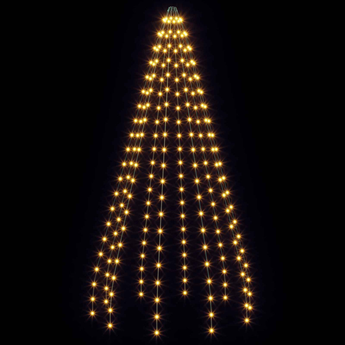 vidaXL Christmas Tree Lights 210 LEDs Warm White 210 cm