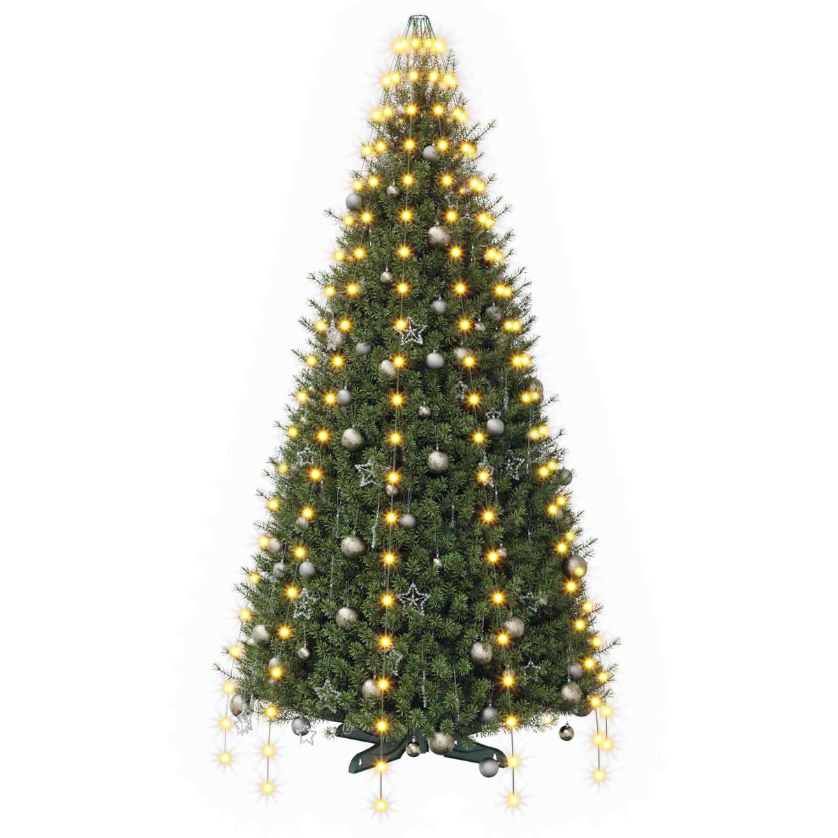 vidaXL Christmas Tree Lights 210 LEDs Warm White 210 cm