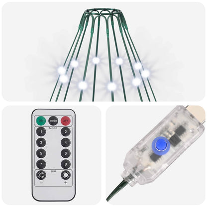 vidaXL Christmas Tree Lights 210 LEDs Cold White 210 cm