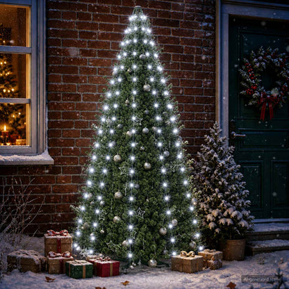 vidaXL Christmas Tree Lights 210 LEDs Cold White 210 cm