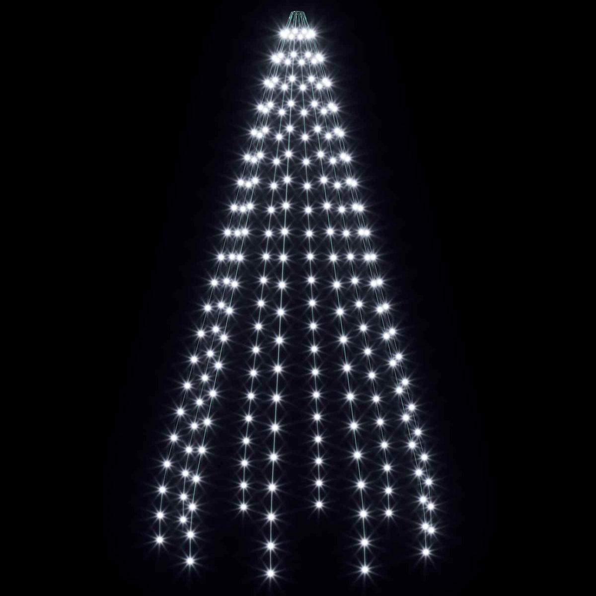 vidaXL Christmas Tree Lights 210 LEDs Cold White 210 cm