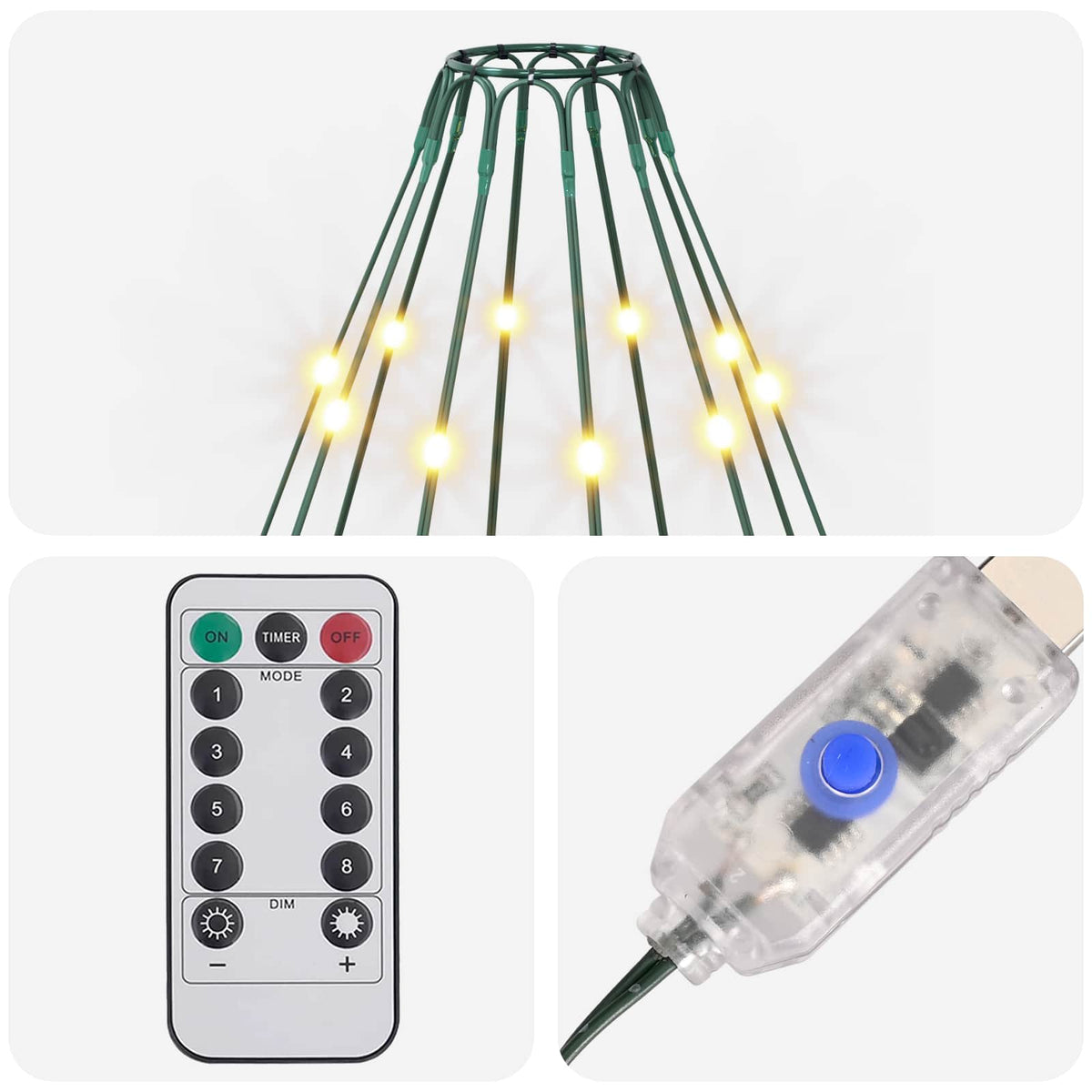 vidaXL Christmas Tree Lights 500 LEDs Warm White 500 cm