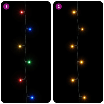 vidaXL Dual Colour Mode Christmas Lights 600 LEDs Multicolour 60 m