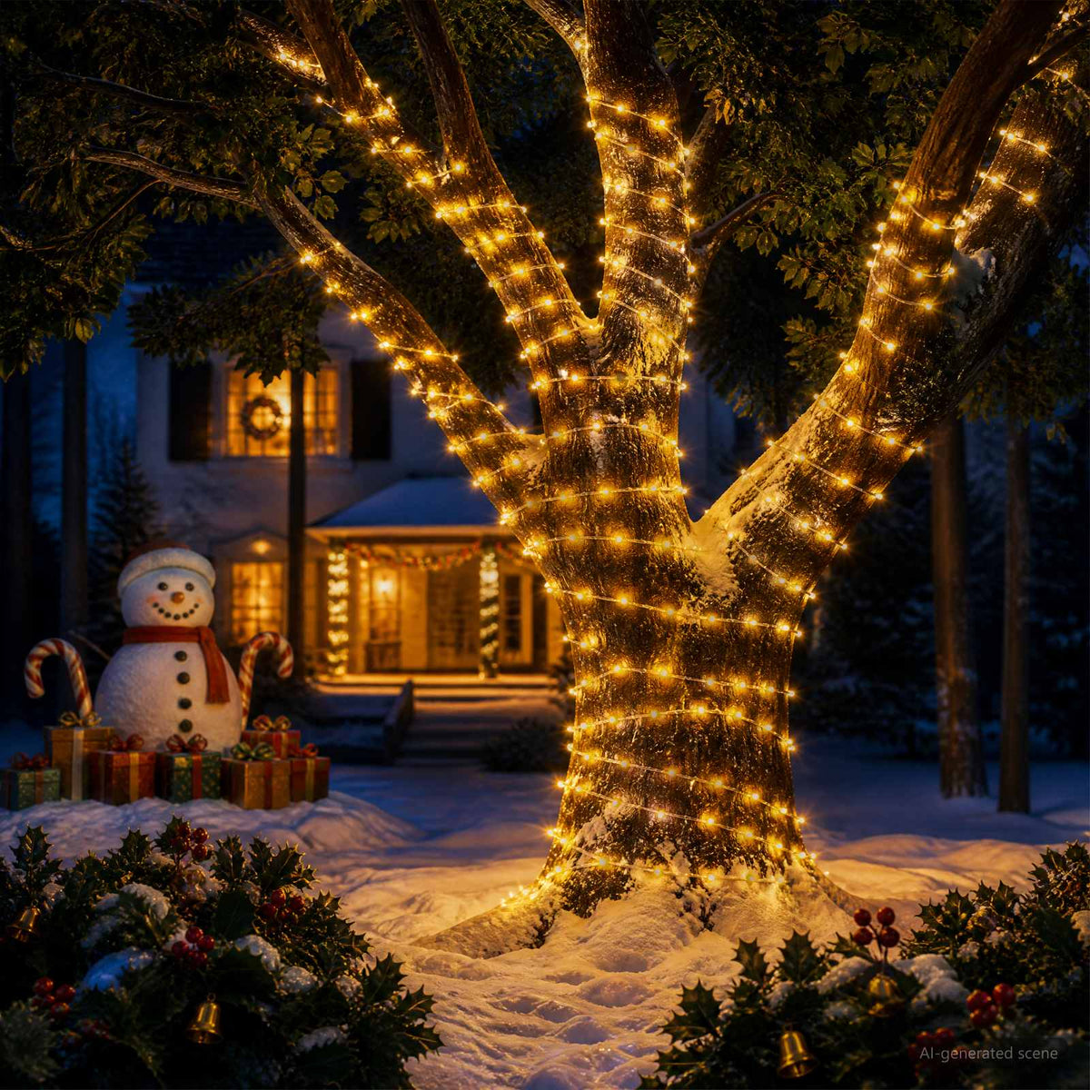 vidaXL Rope Lights 300 LEDs Warm White 30 m