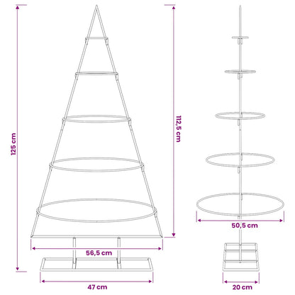 vidaXL Metal Christmas Tree with Stand KUOPIO 125 cm Steel White
