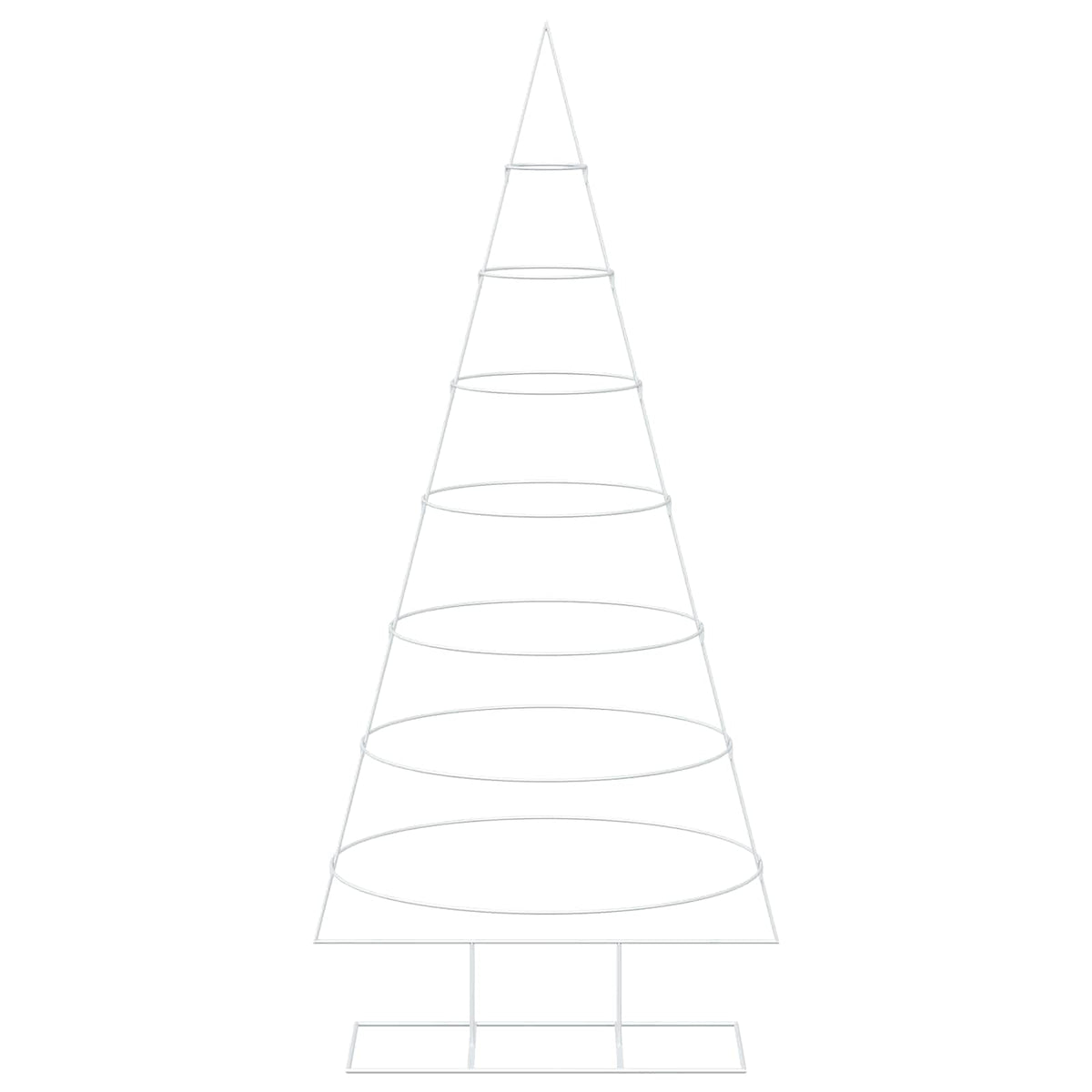 vidaXL Metal Christmas Tree with Stand KUOPIO 210 cm Steel White